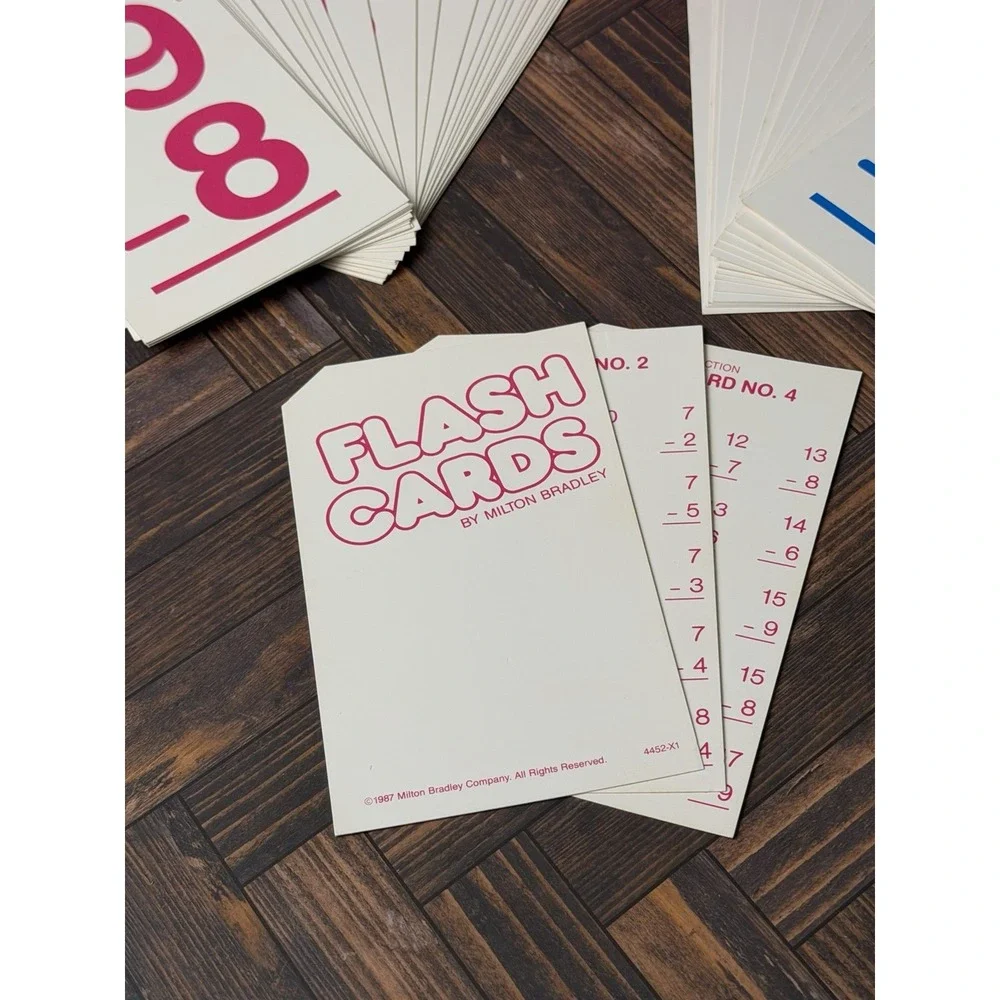 Milton Bradley 1987 FLASH CARDS SUBTRACTION #4452